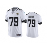 Men's Jacksonville Jaguars #79 Luke Fortner White Vapor Untouchable Limited Stitched Jersey