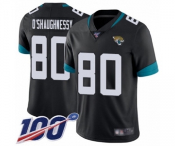 Men's Jacksonville Jaguars #80 James O'Shaughnessy Black Team Color Vapor Untouchable Limited Player 100th Season Football Jersey