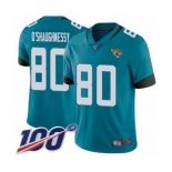 Men's Jacksonville Jaguars #80 James O'Shaughnessy Teal Green Alternate Vapor Untouchable Limited Player 100th Season Football Jersey