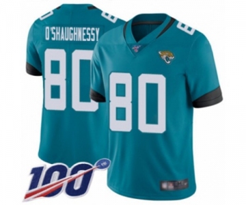 Men's Jacksonville Jaguars #80 James O'Shaughnessy Teal Green Alternate Vapor Untouchable Limited Player 100th Season Football Jersey