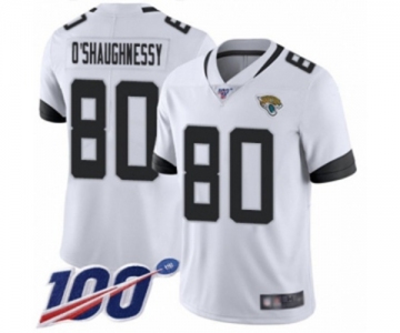 Men's Jacksonville Jaguars #80 James O'Shaughnessy White Vapor Untouchable Limited Player 100th Season Football Jersey