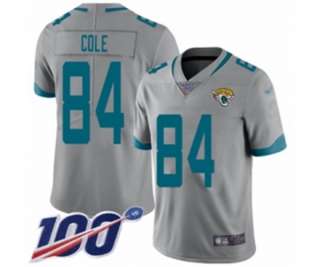 Men's Jacksonville Jaguars #84 Keelan Cole Silver Inverted Legend Limited 100th Season Football Jersey