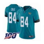 Men's Jacksonville Jaguars #84 Keelan Cole Teal Green Alternate Vapor Untouchable Limited Player 100th Season Football Jersey