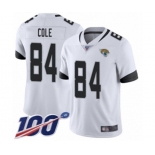 Men's Jacksonville Jaguars #84 Keelan Cole White Vapor Untouchable Limited Player 100th Season Football Jersey