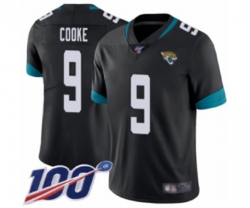 Men's Jacksonville Jaguars #9 Logan Cooke Black Team Color Vapor Untouchable Limited Player 100th Season Football Jersey