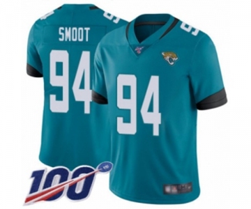 Men's Jacksonville Jaguars #94 Dawuane Smoot Teal Green Alternate Vapor Untouchable Limited Player 100th Season Football Jersey