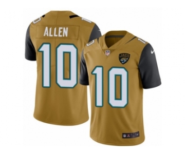 Men's Nike Jacksonville Jaguars #10 Brandon Allen Limited Gold Rush NFL Jersey