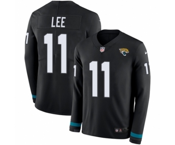 Men's Nike Jacksonville Jaguars #11 Marqise Lee Limited Black Therma Long Sleeve NFL Jersey