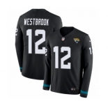 Men's Nike Jacksonville Jaguars #12 Dede Westbrook Limited Black Therma Long Sleeve NFL Jersey