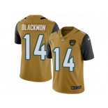 Men's Nike Jacksonville Jaguars #14 Justin Blackmon Limited Gold Rush NFL Jersey