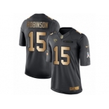 Men's Nike Jacksonville Jaguars #15 Allen Robinson Limited Black Gold Salute to Service NFL Jersey