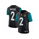 Men's Nike Jacksonville Jaguars #2 Jason Myers Vapor Untouchable Limited Black Alternate NFL Jersey