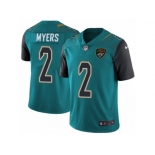 Men's Nike Jacksonville Jaguars #2 Jason Myers Vapor Untouchable Limited Teal Green Team Color NFL Jersey