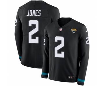 Men's Nike Jacksonville Jaguars #2 Landry Jones Limited Black Therma Long Sleeve NFL Jersey