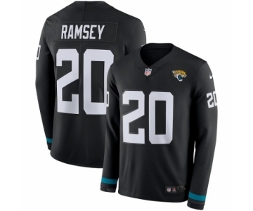 Men's Nike Jacksonville Jaguars #20 Jalen Ramsey Limited Black Therma Long Sleeve NFL Jersey