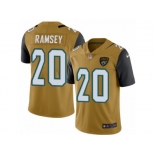 Men's Nike Jacksonville Jaguars #20 Jalen Ramsey Limited Gold Rush NFL Jersey