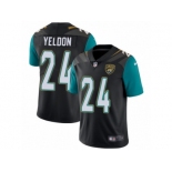 Men's Nike Jacksonville Jaguars #24 T.J. Yeldon Vapor Untouchable Limited Black Alternate NFL Jersey