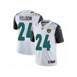 Men's Nike Jacksonville Jaguars #24 T.J. Yeldon White Vapor Untouchable Limited Player NFL Jersey