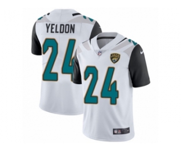 Men's Nike Jacksonville Jaguars #24 T.J. Yeldon White Vapor Untouchable Limited Player NFL Jersey