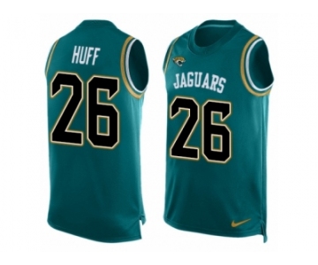 Men's Nike Jacksonville Jaguars #26 Marqueston Huff Limited Teal Green Player Name & Number Tank Top NFL Jersey