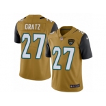 Men's Nike Jacksonville Jaguars #27 Dwayne Gratz Limited Gold Rush NFL Jersey