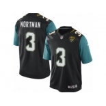 Men's Nike Jacksonville Jaguars #3 Brad Nortman Limited Black Alternate NFL Jersey