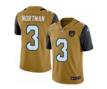 Men's Nike Jacksonville Jaguars #3 Brad Nortman Limited Gold Rush NFL Jersey