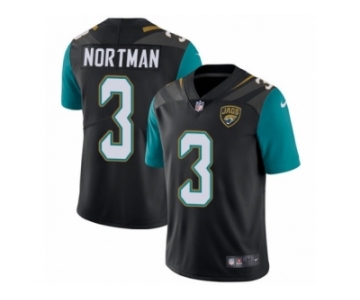 Men's Nike Jacksonville Jaguars #3 Brad Nortman Vapor Untouchable Limited Black Alternate NFL Jersey