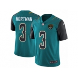 Men's Nike Jacksonville Jaguars #3 Brad Nortman Vapor Untouchable Limited Teal Green Team Color NFL Jersey