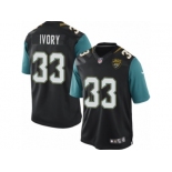 Men's Nike Jacksonville Jaguars #33 Chris Ivory Limited Black Alternate NFL Jersey