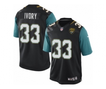 Men's Nike Jacksonville Jaguars #33 Chris Ivory Limited Black Alternate NFL Jersey