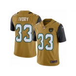 Men's Nike Jacksonville Jaguars #33 Chris Ivory Limited Gold Rush NFL Jersey