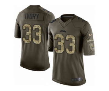 Men's Nike Jacksonville Jaguars #33 Chris Ivory Limited Green Salute to Service NFL Jersey