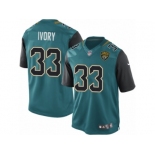 Men's Nike Jacksonville Jaguars #33 Chris Ivory Limited Teal Green Team Color NFL Jersey