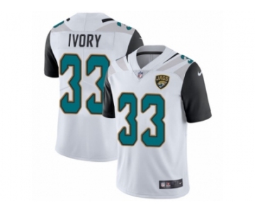 Men's Nike Jacksonville Jaguars #33 Chris Ivory White Vapor Untouchable Limited Player NFL Jersey