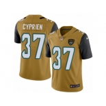 Men's Nike Jacksonville Jaguars #37 John Cyprien Limited Gold Rush NFL Jersey