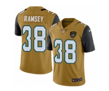 Men's Nike Jacksonville Jaguars #38 Jalen Ramsey Limited Gold Rush NFL Jersey