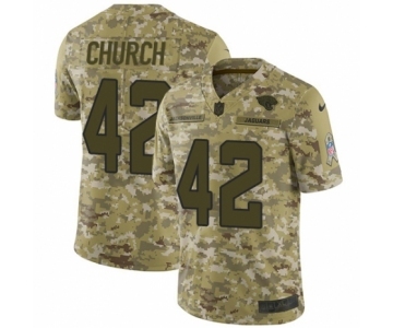 Men's Nike Jacksonville Jaguars #42 Barry Church Limited Camo 2018 Salute to Service NFL Jersey