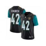 Men's Nike Jacksonville Jaguars #42 Barry Church Vapor Untouchable Limited Black Alternate NFL Jersey