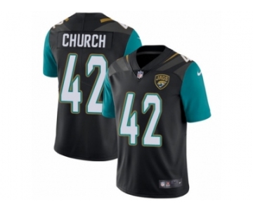 Men's Nike Jacksonville Jaguars #42 Barry Church Vapor Untouchable Limited Black Alternate NFL Jersey