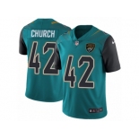 Men's Nike Jacksonville Jaguars #42 Barry Church Vapor Untouchable Limited Teal Green Team Color NFL Jersey