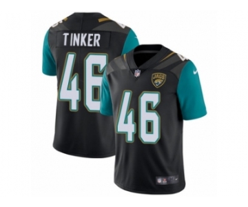 Men's Nike Jacksonville Jaguars #46 Carson Tinker Vapor Untouchable Limited Black Alternate NFL Jersey