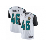 Men's Nike Jacksonville Jaguars #46 Carson Tinker White Vapor Untouchable Limited Player NFL Jersey