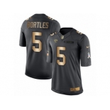 Men's Nike Jacksonville Jaguars #5 Blake Bortles Limited Black Gold Salute to Service NFL Jersey