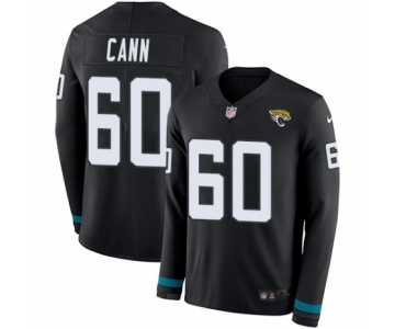 Men's Nike Jacksonville Jaguars #60 A. J. Cann Limited Black Therma Long Sleeve NFL Jerse