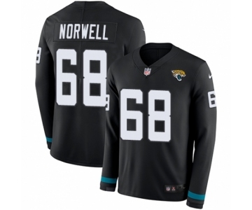 Men's Nike Jacksonville Jaguars #68 Andrew Norwell Limited Black Therma Long Sleeve NFL Jersey