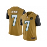 Men's Nike Jacksonville Jaguars #7 Chad Henne Limited Gold Rush NFL Jersey