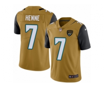 Men's Nike Jacksonville Jaguars #7 Chad Henne Limited Gold Rush NFL Jersey