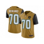 Men's Nike Jacksonville Jaguars #70 Luke Bowanko Limited Gold Rush NFL Jersey