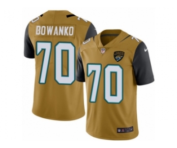 Men's Nike Jacksonville Jaguars #70 Luke Bowanko Limited Gold Rush NFL Jersey